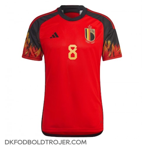 Billige Belgien Youri Tielemans #8 Hjemmebane Fodboldtrøjer VM 2022 Kortærmet